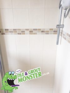 cleaning mosaic tiles in shower, belfast