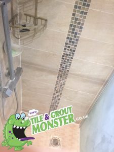 marble shower deep cleaned by GROUT MONSTER BELFAST