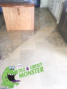marble stone floor deep cleaned, tile and grout monster belfast