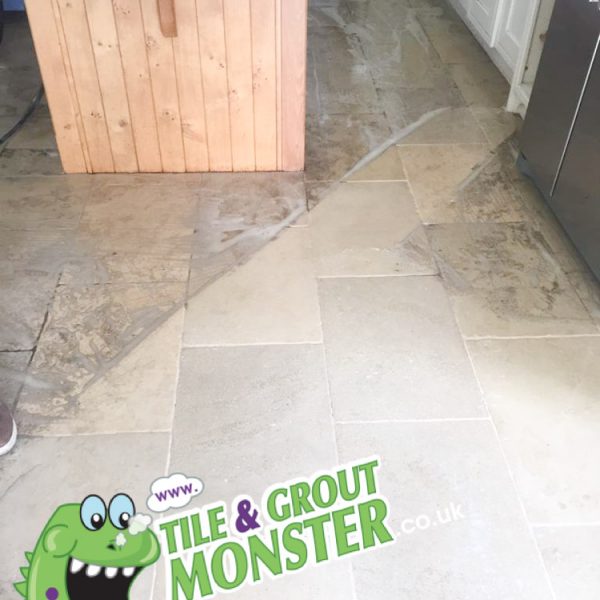 marble stone floor deep cleaned, tile and grout monster belfast