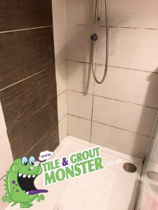 dirty shower walls cleaned by tile and grout monster Carrickfergus