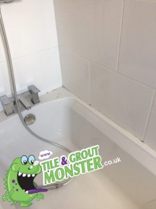 tired tiles and grout around the bath given a new lease with colour seal, grout monster BANGOR